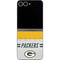 NFL Green Bay Packers White Striped Galaxy Z Flip6 Skin